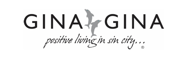 GINA GINA positive living in sin city logo